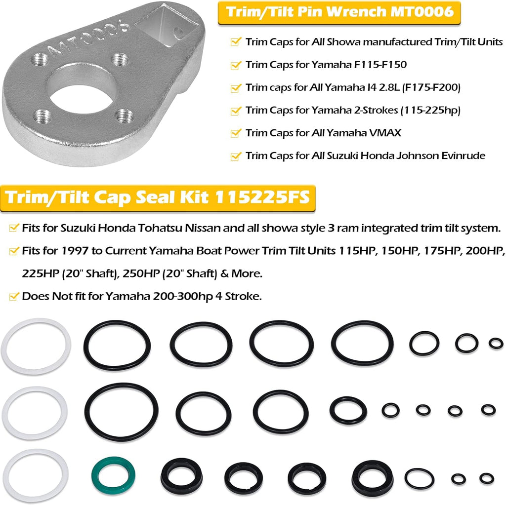 Trim/Tilt Pin Wrench with Pins + Pin Wrench with Pins + Power Trim Tilt Seals Kit G18723