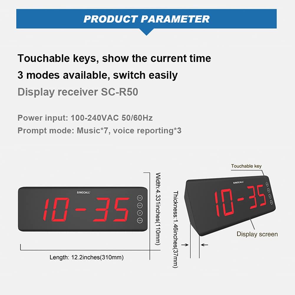 Wireless Nurse Call Pager System, Pack of 10 Pagers and 1 Receiver W929
