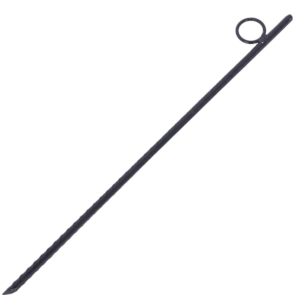 3/8x 18 Inch Steel Tent Canopy Ground Stakes with Angled Ends and 1 Inch Loops F9183