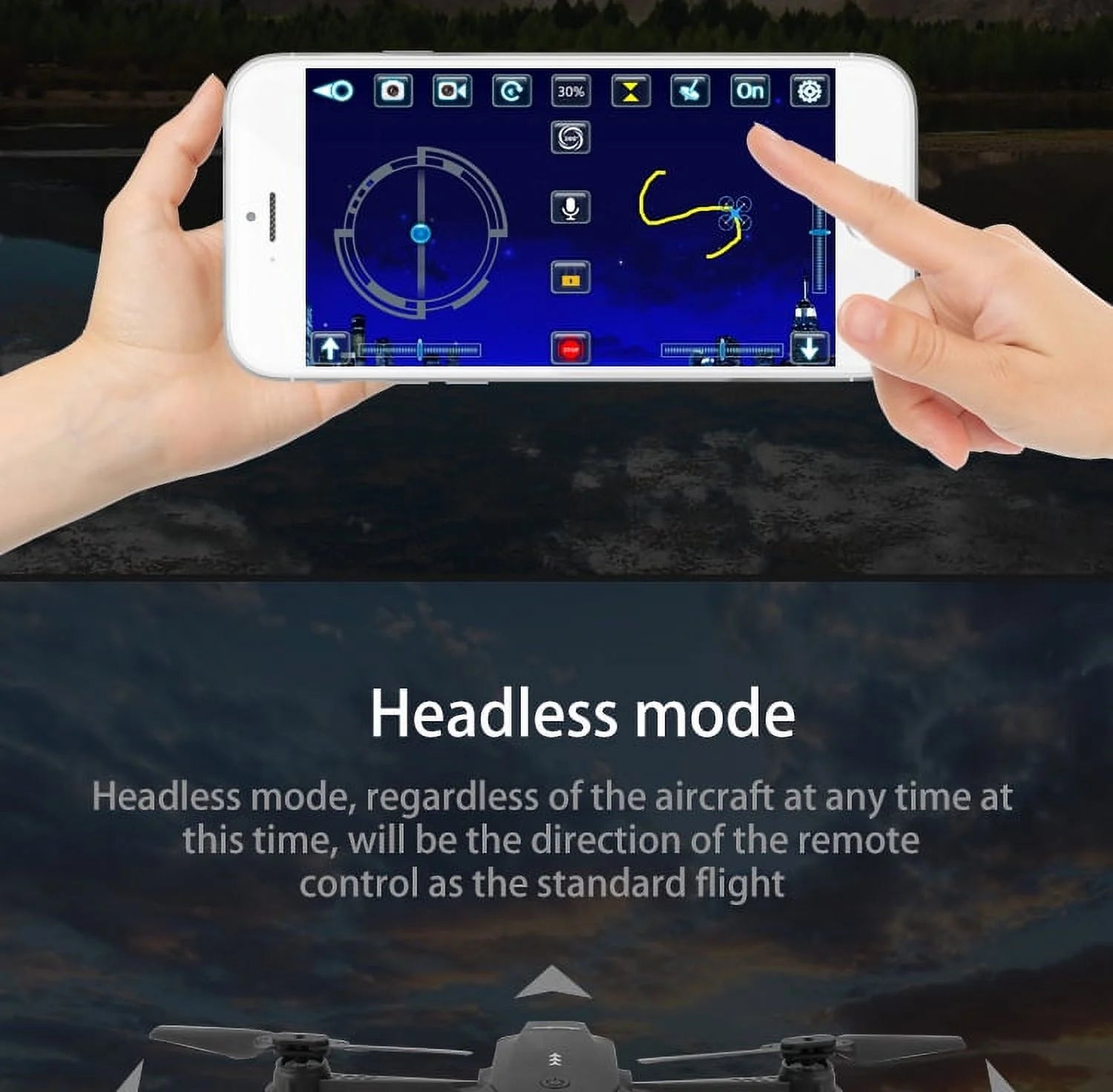 4K Folding Drone Quadcopter with Adjustable Camera J145