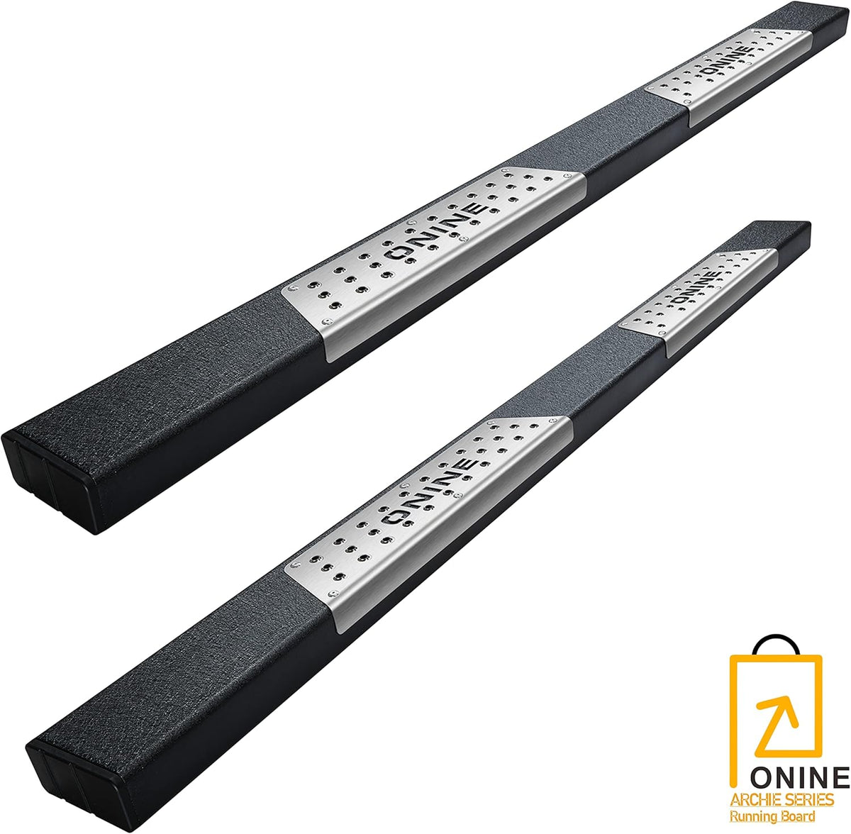 6" Running Boards Side Step Nerf Bar Texture Black Z429