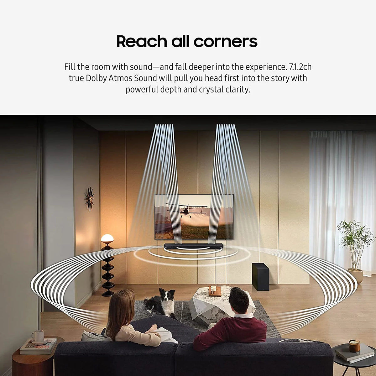 43 Inch 4K UltraHD Smart QLED TV with 7.1.2ch Soundbar and Subwoofer with Dolby Atmos P62761
