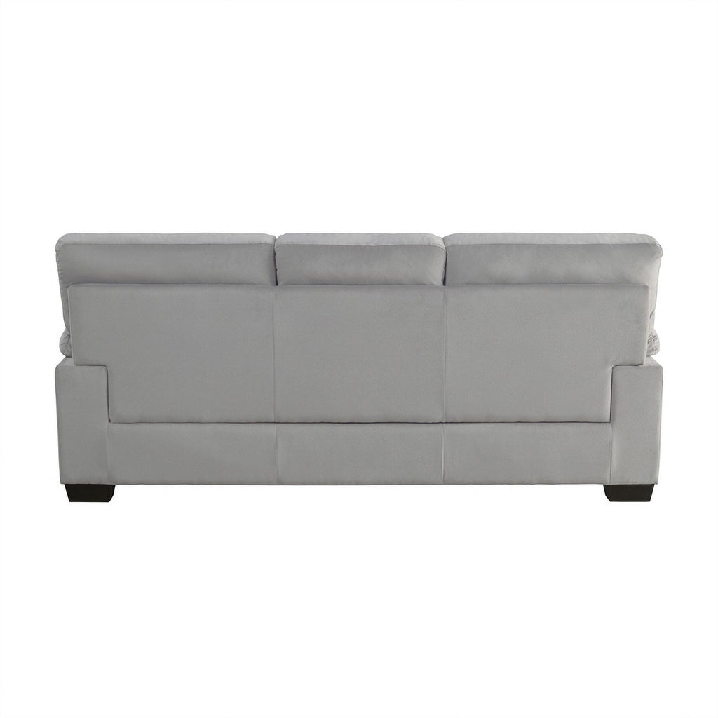 Textured Fabric 2-Piece Upholstered Sofa Set in Gray N31376