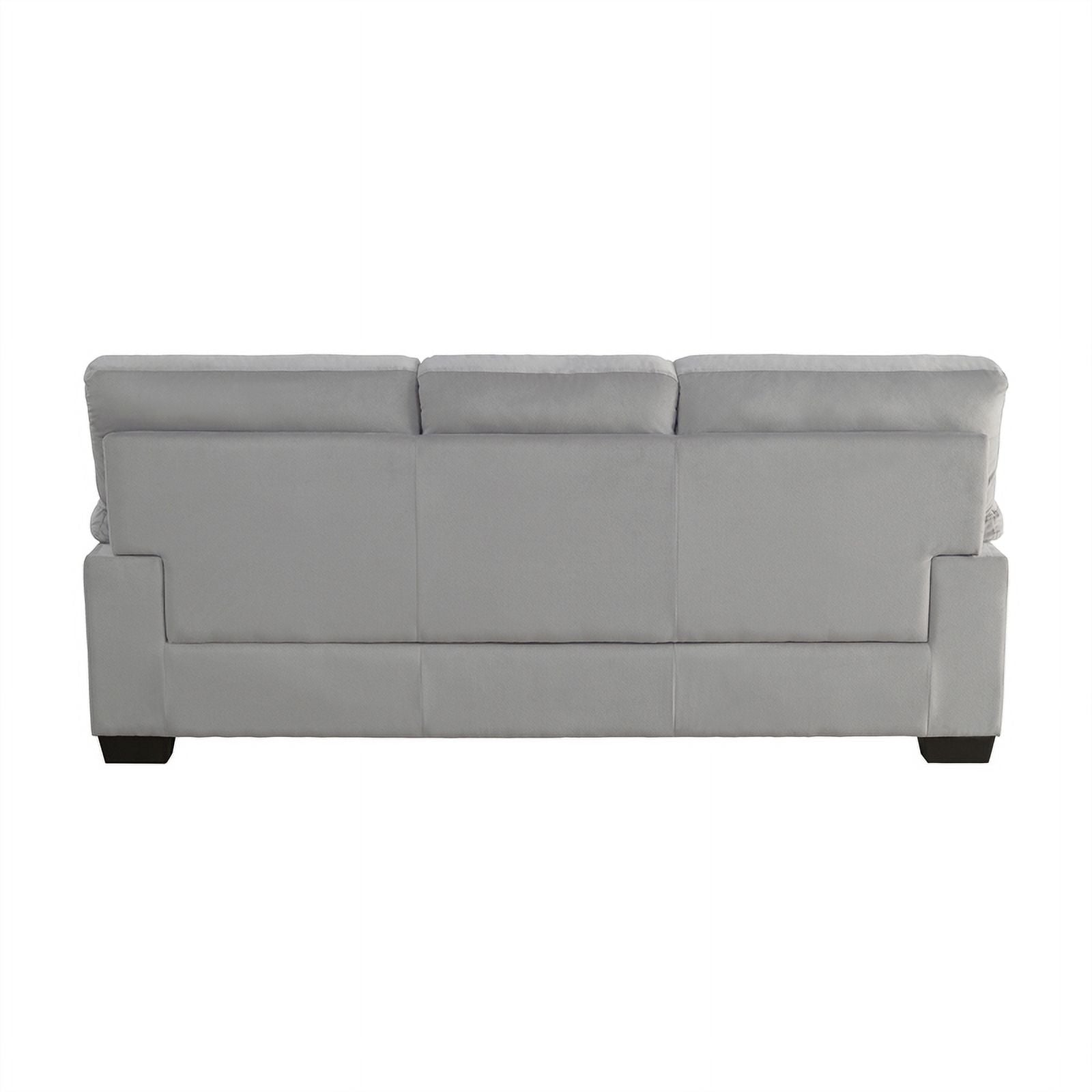 Textured Fabric 2-Piece Upholstered Sofa Set in Gray N31376