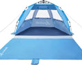Pop up Beach Tent 4 Person UPF 50+ Portable Lightweight Sun Shelter with Extended Floor O236