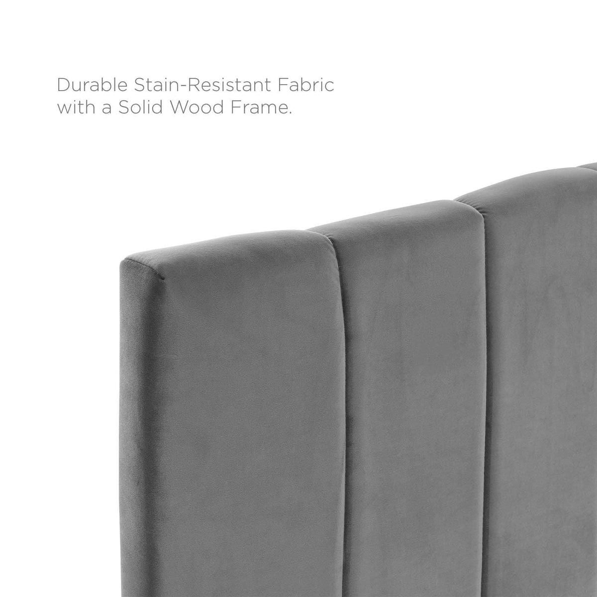 Mint Channel Tufted Velvet Headboard O46575