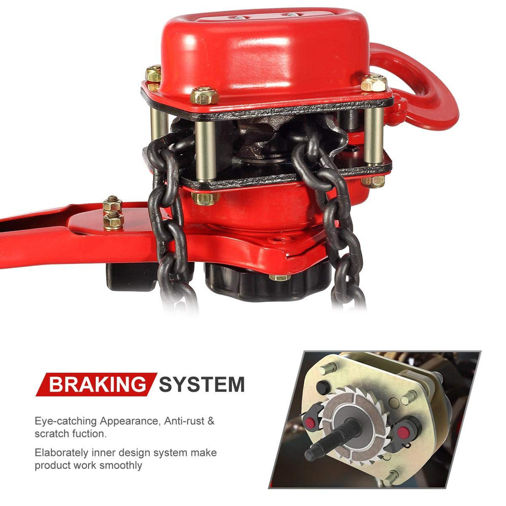 3300LBS Capacity Lever Hoist Come Along with 2 Heavy Duty Hooks, Pack of 2 B3936