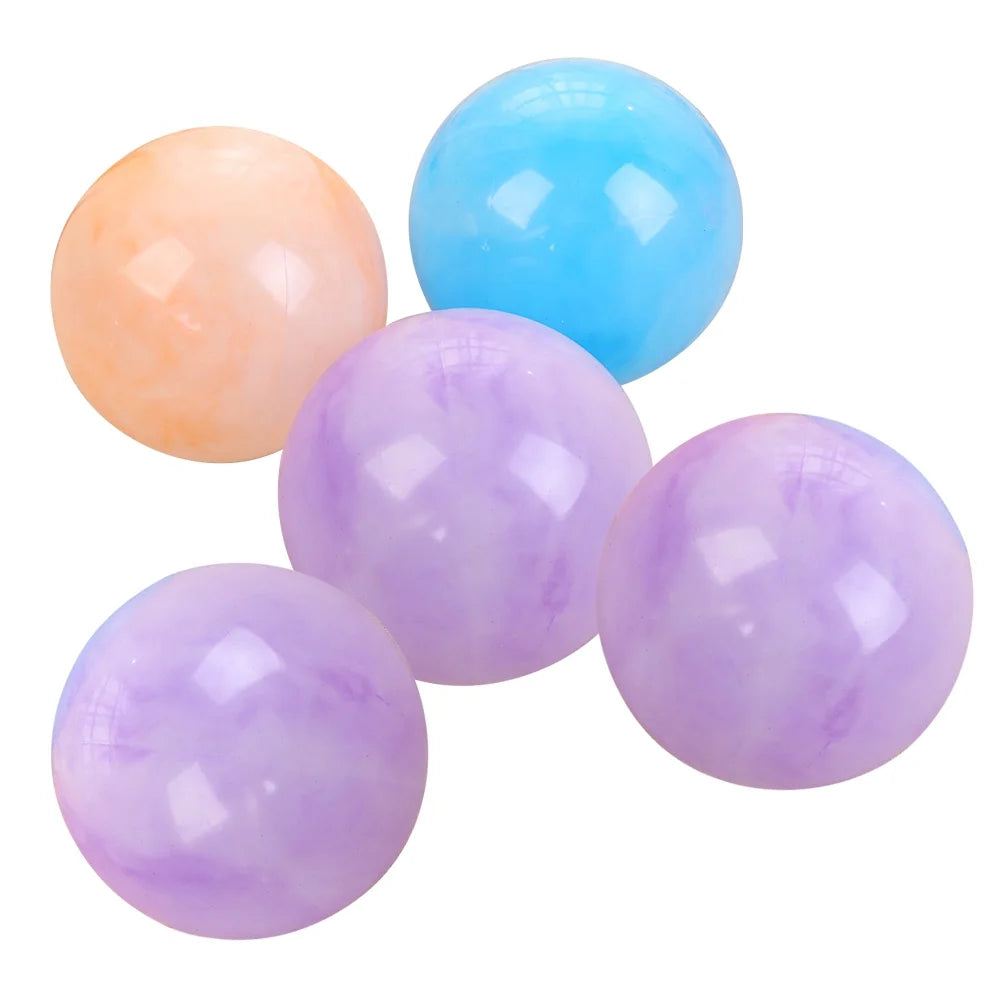 5pcs Plastic Air Filled Bouncy Rubber Balls Q6737