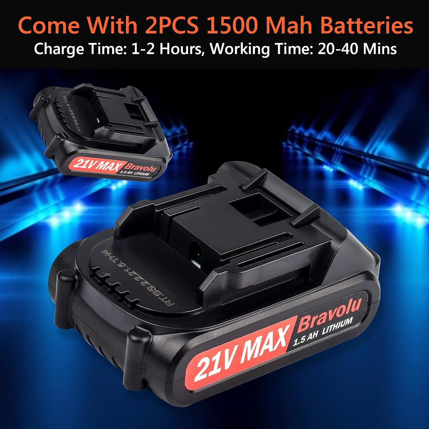Mini Chainsaw 6 Inch, Cordless 21V Chainsaw, Pack of 2 G3977