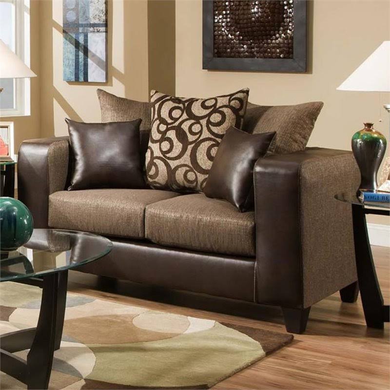 Espresso Chenille Loveseat L18735