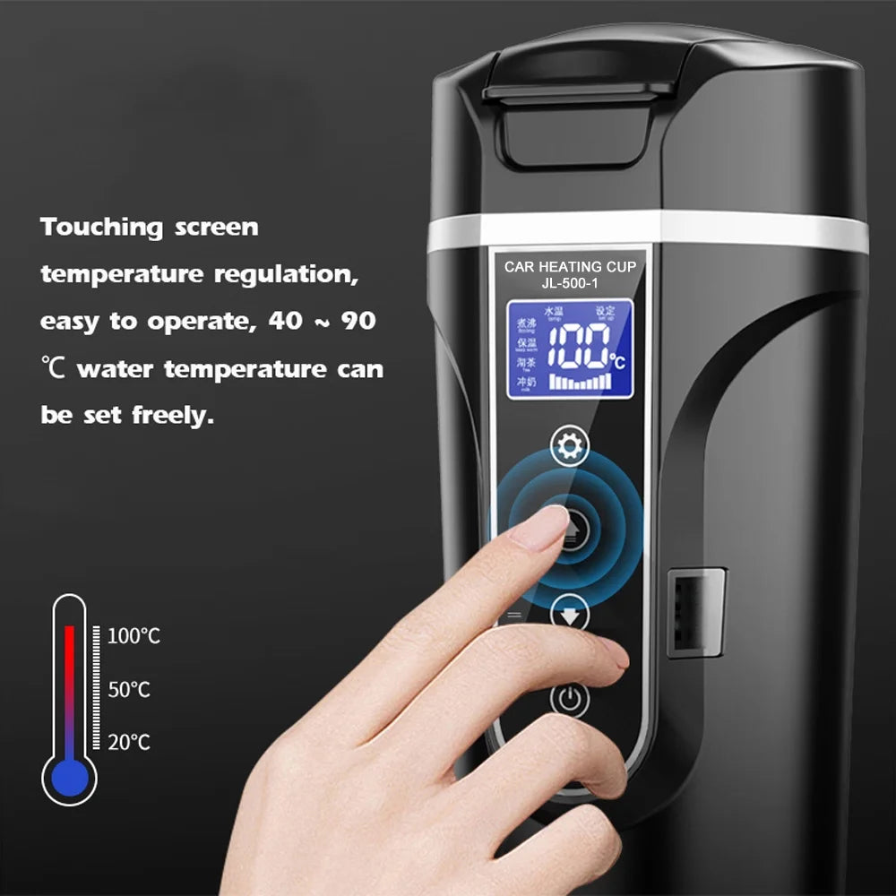 12.0V Car Heated Cup Electric Kettle with LCD Display Q777