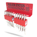 Lockout Tagout Station with 10 Padlocks, Carbon Steel Body, Pack of 2 F89525