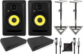5 Professional Powered Studio Monitor with Speaker Stands, Isolation Foam Pads, Audio Cables and Polishing Cloth Z302242