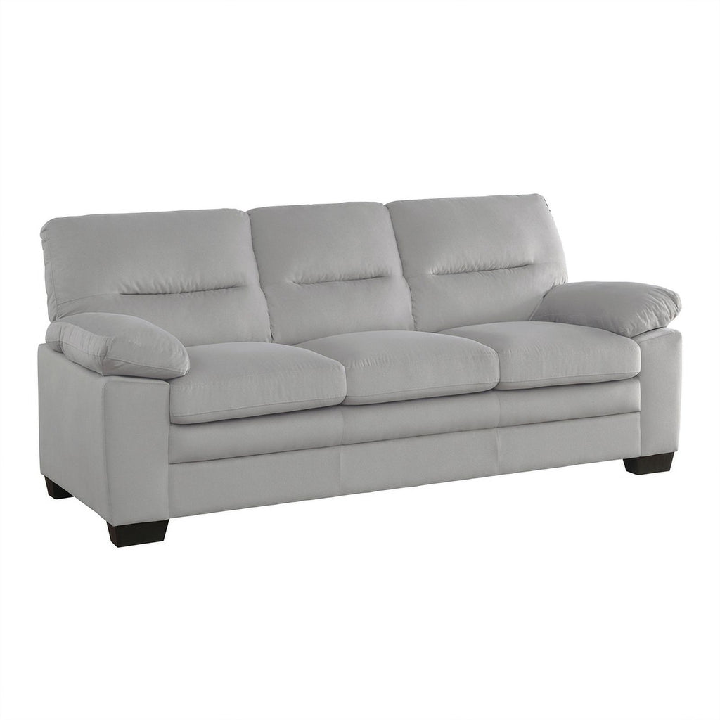 Textured Fabric 2-Piece Upholstered Sofa Set in Gray N31376