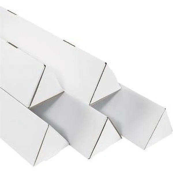 Triangle Mailing Tubes 2" x 18 1/4" White 50/Bundle K107