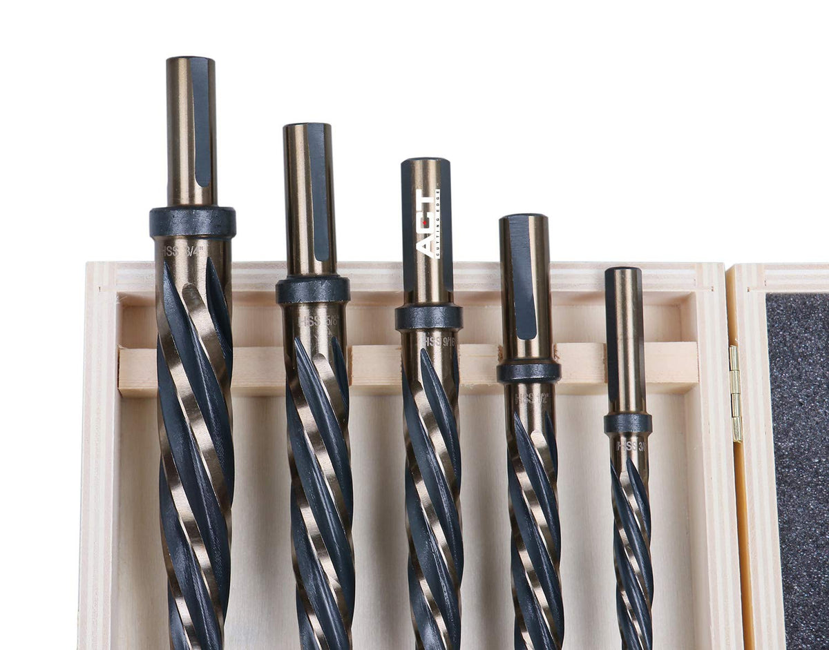 5 Pc H.S.S. Standard Spiral Flute Car Reamer Set U397567