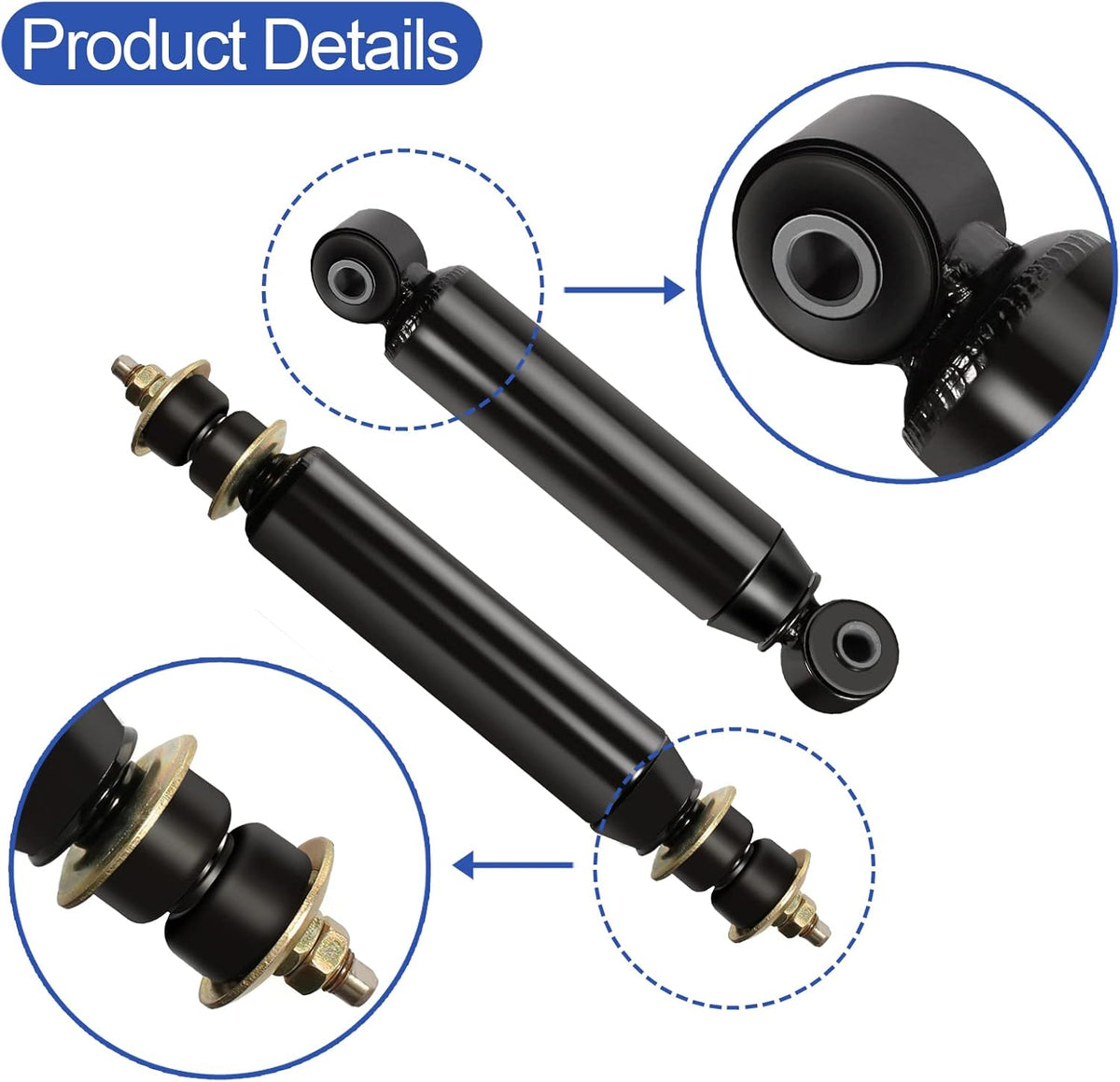 Front and Rear Shock Absorbers for Club Car DS G&E 1988-up, Precedent G&E 2004-up, 4pcs J3265