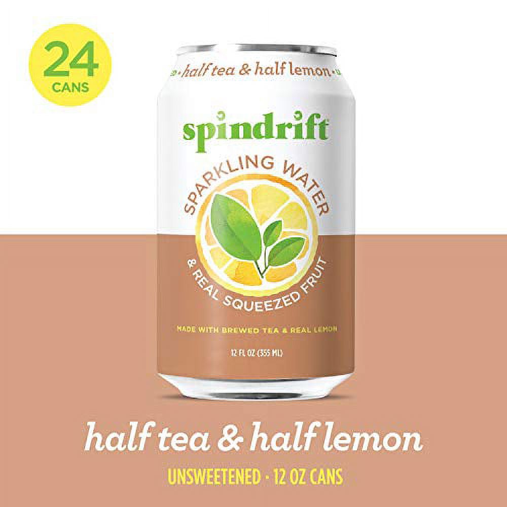 Half Tea & Half Lemon Flavored Sparkling Water, 12 Fl Oz Cans, Pack of 24 D989212