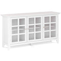 White Solid Wood Wide Storage Cabinet N521