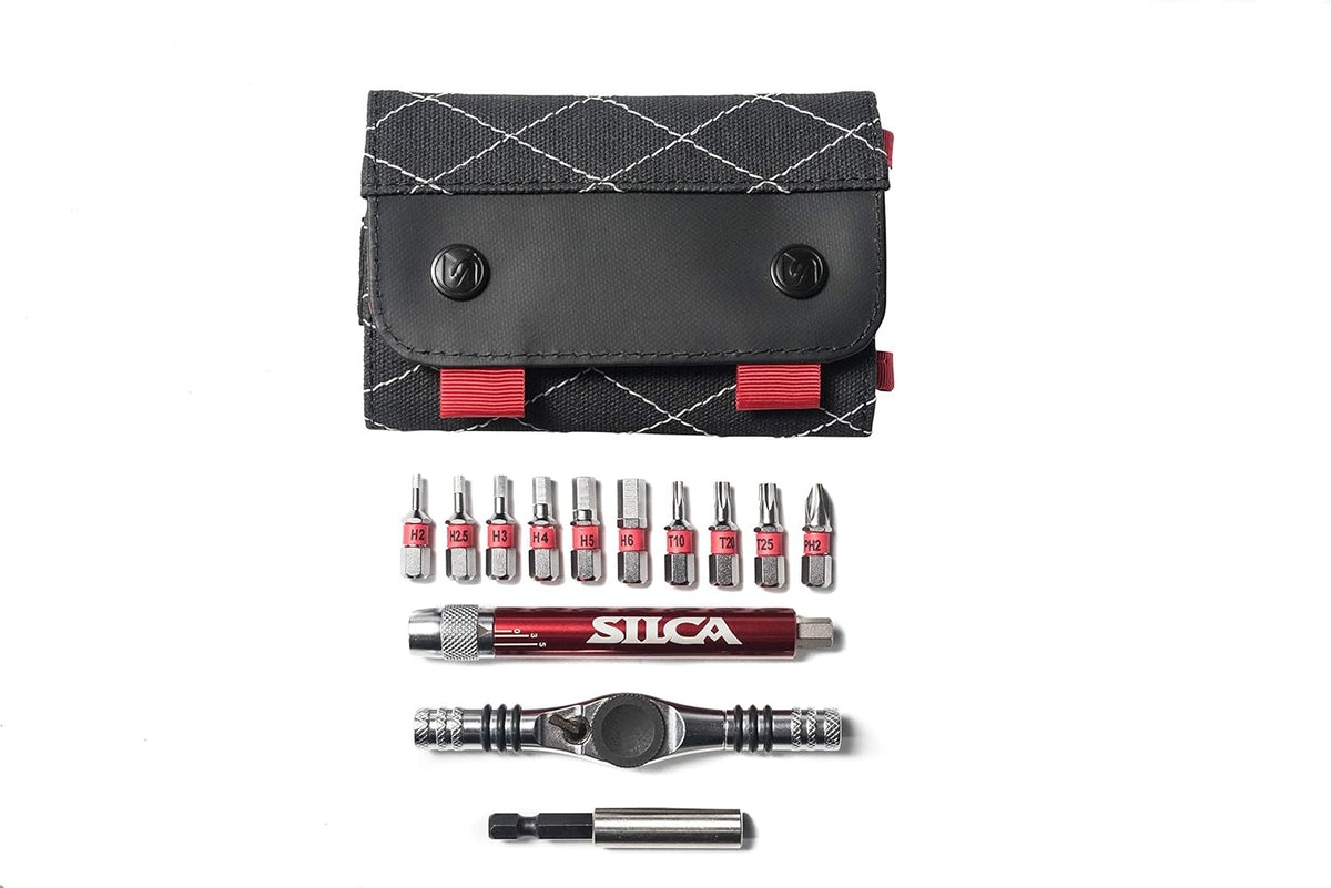 T-Ratchet + Ti-Torque Kit + 10 s2 Hex/Torx/Phillips Bits with Waxed Canvas Carrying Case H2824