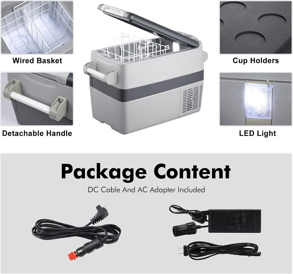 Portable Freezer Fridge, 12 volt Refrigerator, 42 Quarts X80789