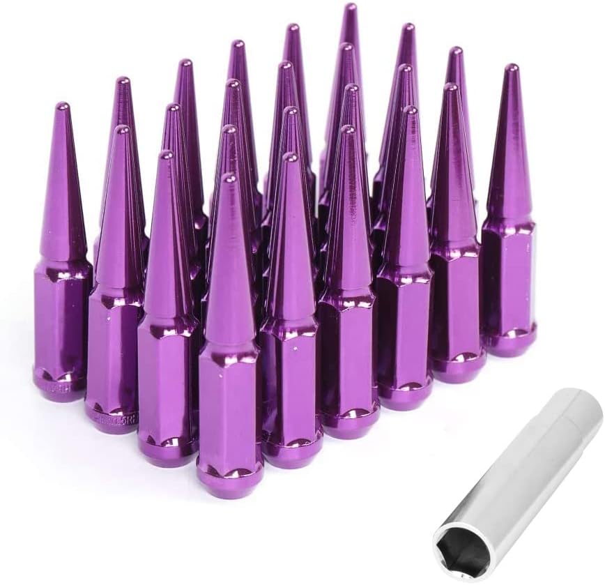 24 Chrome Spike Lug Nuts 1/2-20 Taper Z8639