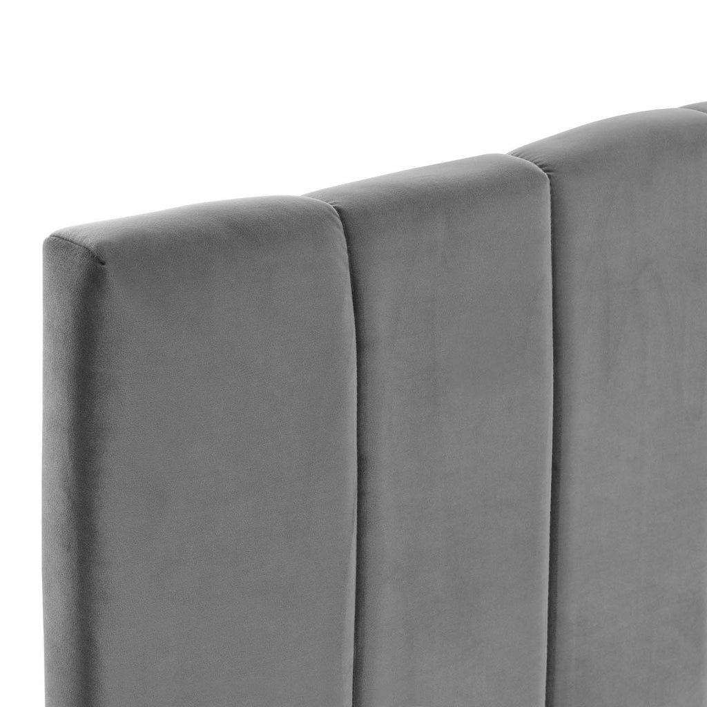 Mint Channel Tufted Velvet Headboard O46575