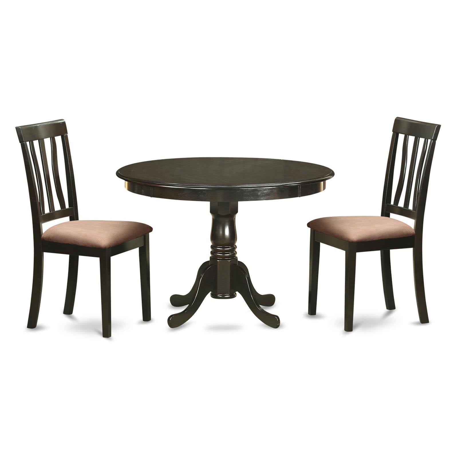 3 Piece Small Kitchen Table Set with 2 Dinette Chairs J4156