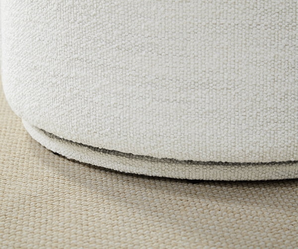 White Boucle Swivel Accent Chair O6876
