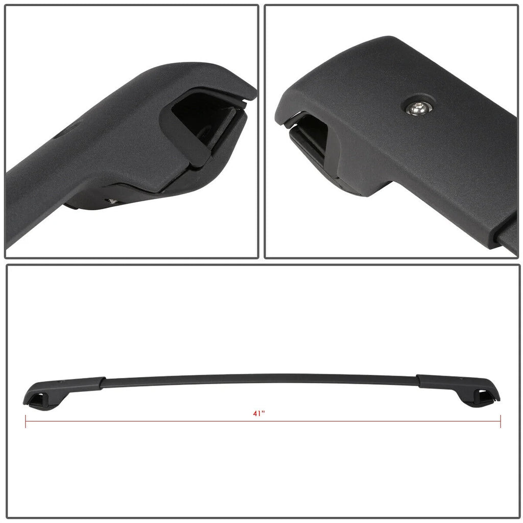 Black Aluminum Bolt-On Roof Rail Cross Bar N724