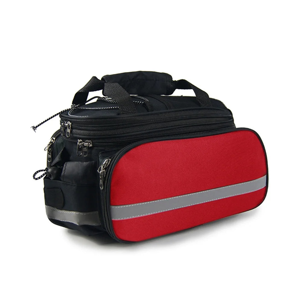 Rear Seat Bag Expandable MTB Bike Rack Bag with Rain Cover E528874