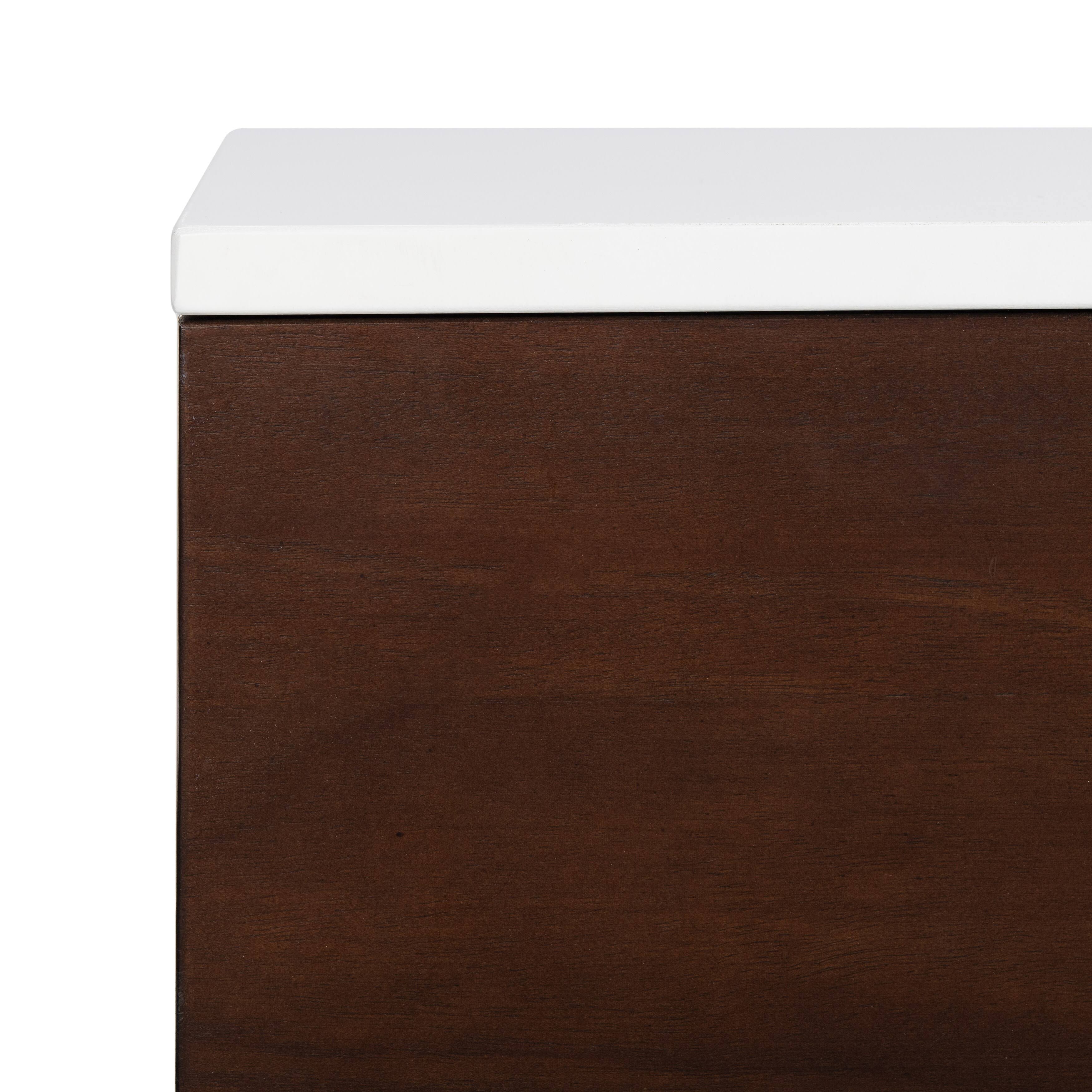 Black and White Washed Media Stand A80366