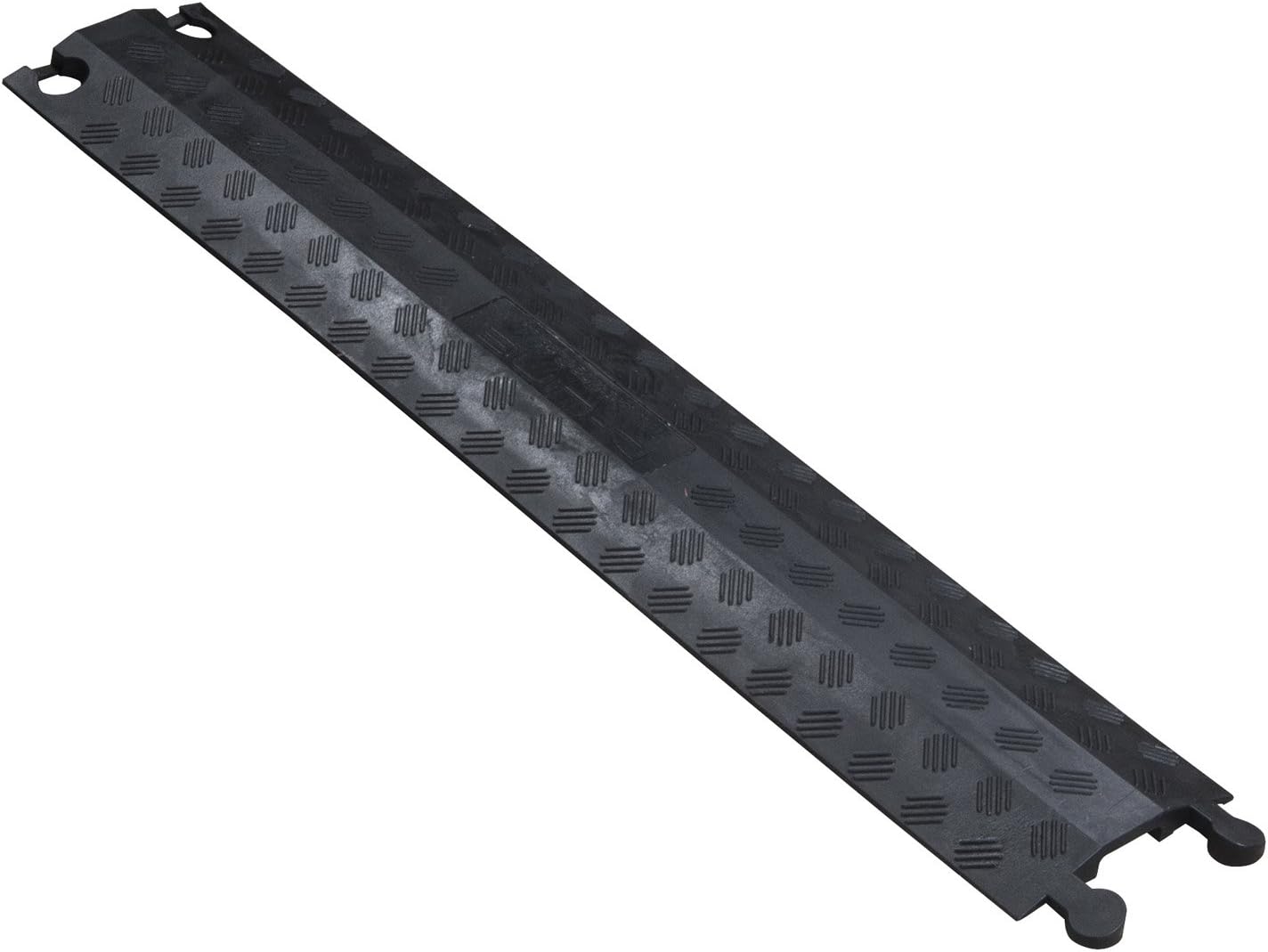 Heavy Duty Single Channel Cable Protector, 30in Length, Black Y141189