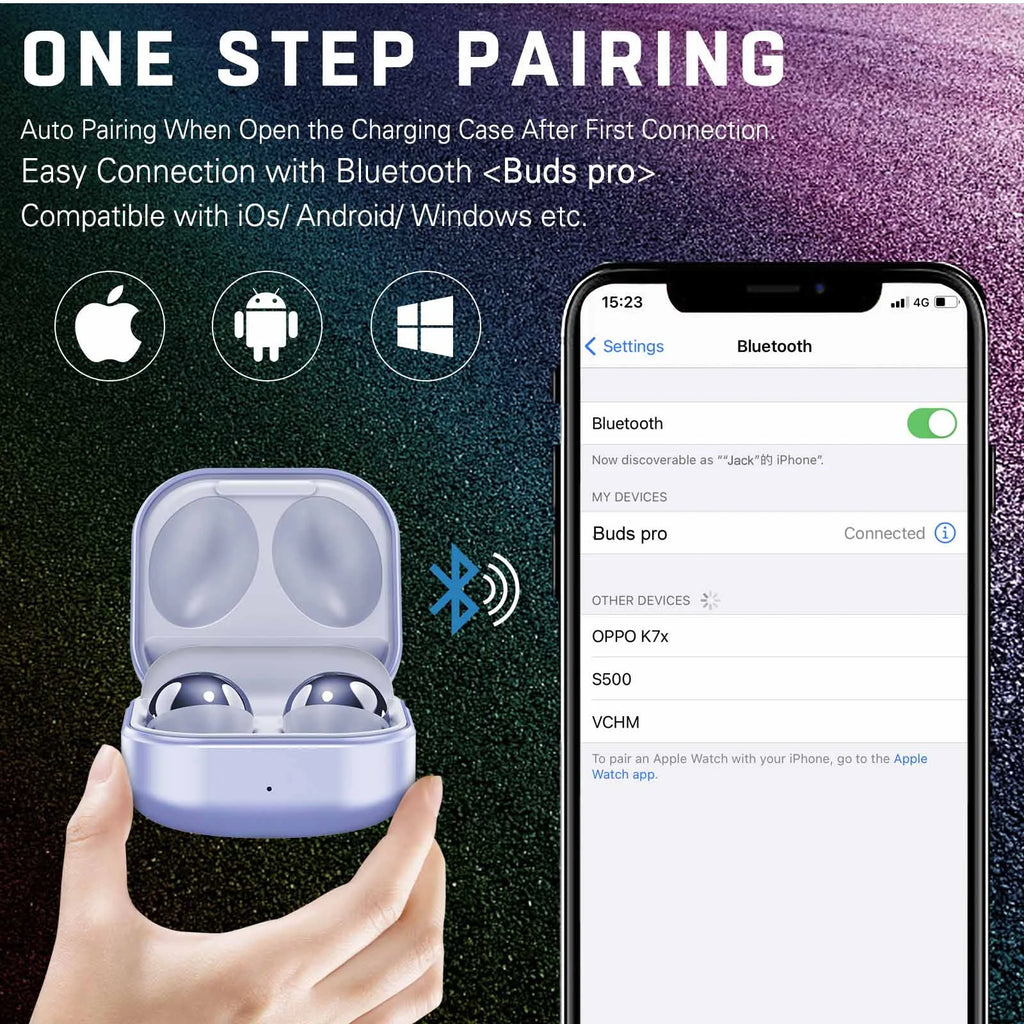 Amethyst Purple True Wireless Bluetooth Earbuds with Charging Case U59665