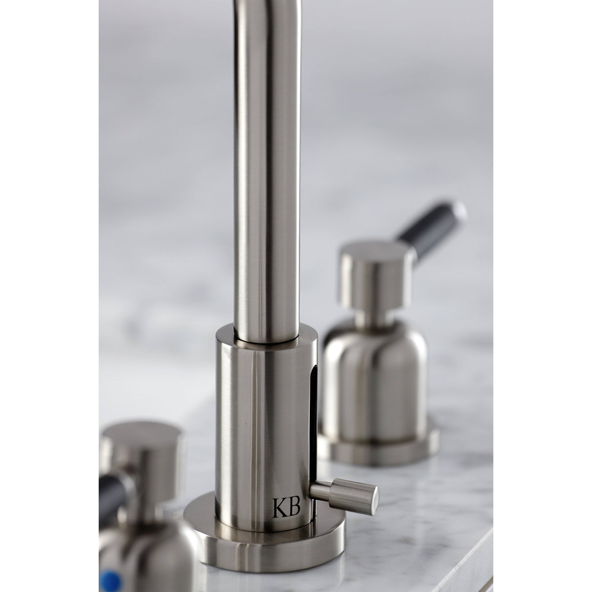 8x22 Widespread Bathroom Faucet, Brushed Nickel F173