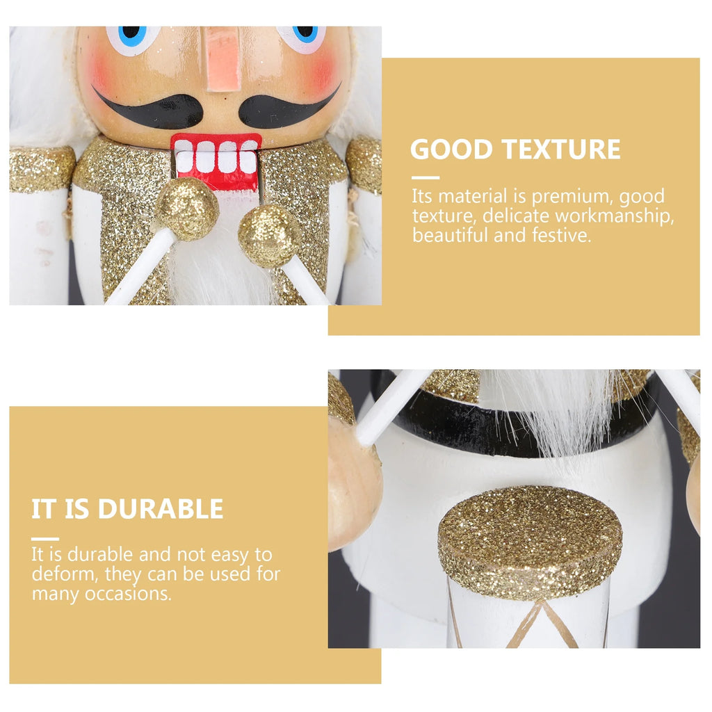 White Wooden Nutcracker Soldier Doll Christmas Decor J773255