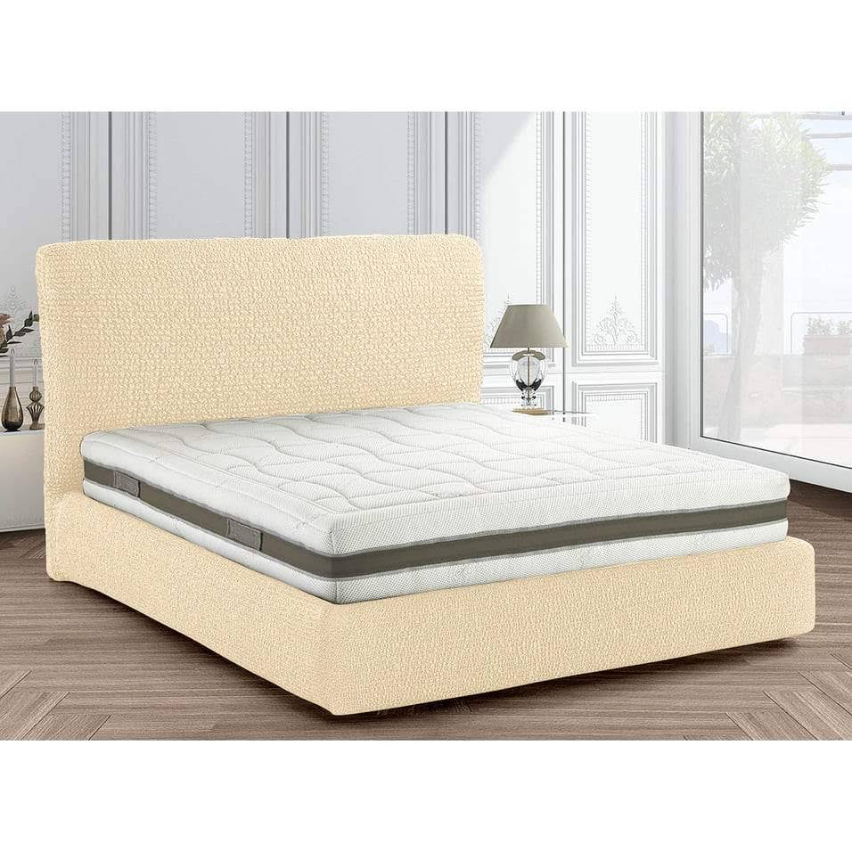 Blue Microfibra Bed Headboard and Frame Cover R300799
