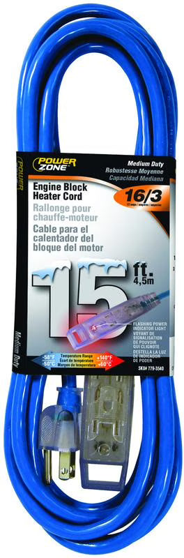 Engine Block Heater, 15 Foot Cord O51372