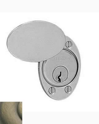 Satin Brass u0026 Black Cylinder Lock Cover Plate A619171