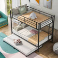 Black Twin Over Twin Bunk Bed with Trundle B8995