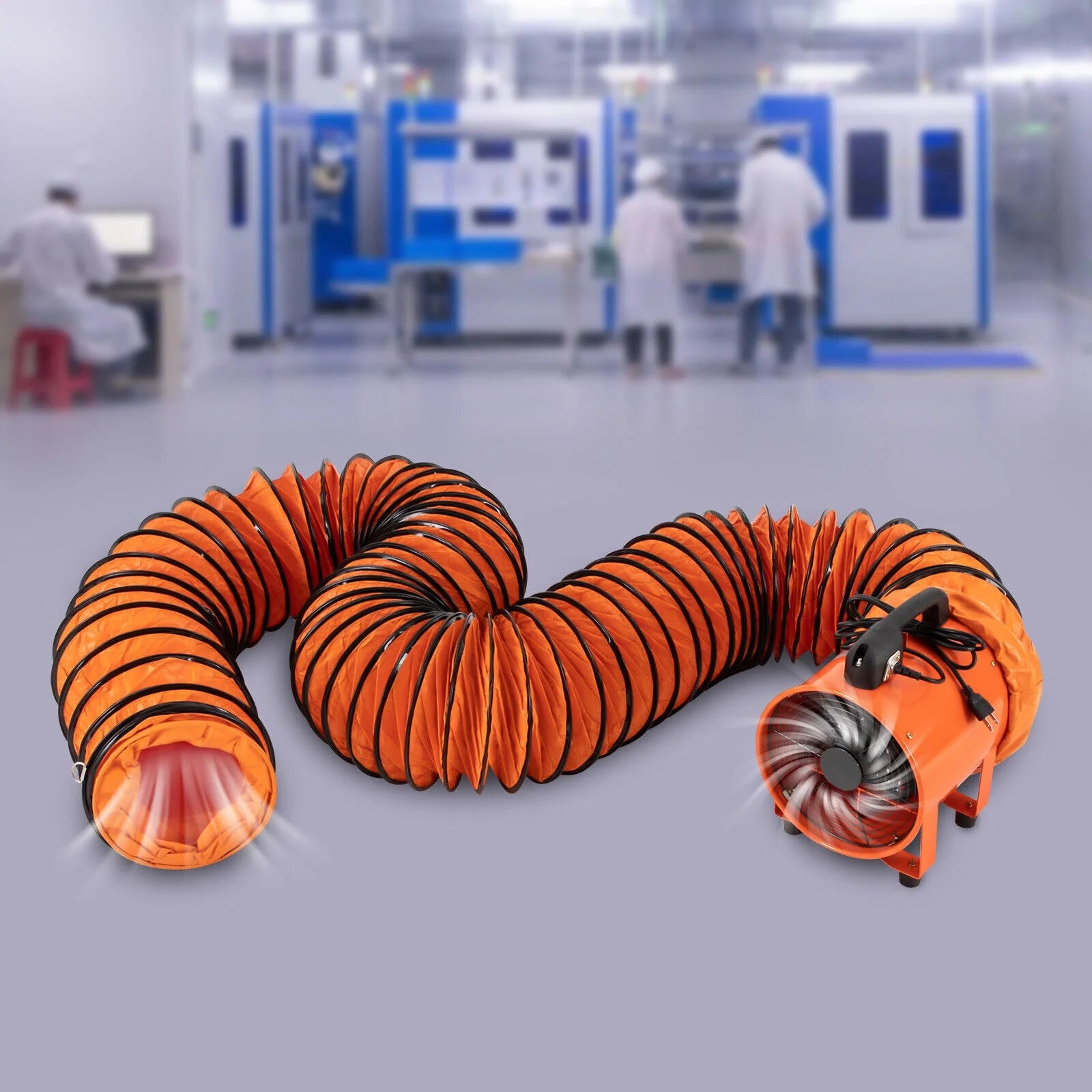10 Inch Portable Ventilation Fan with 32.8ft Duct Hose C673351