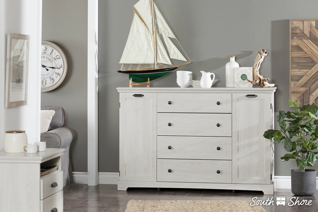 White 2-Drawer Nightstand H95992