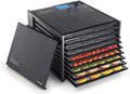 9-Tray Food Dehydrator with Adjustable Thermostat, 15 Square Feet Drying Space, Black Q49612