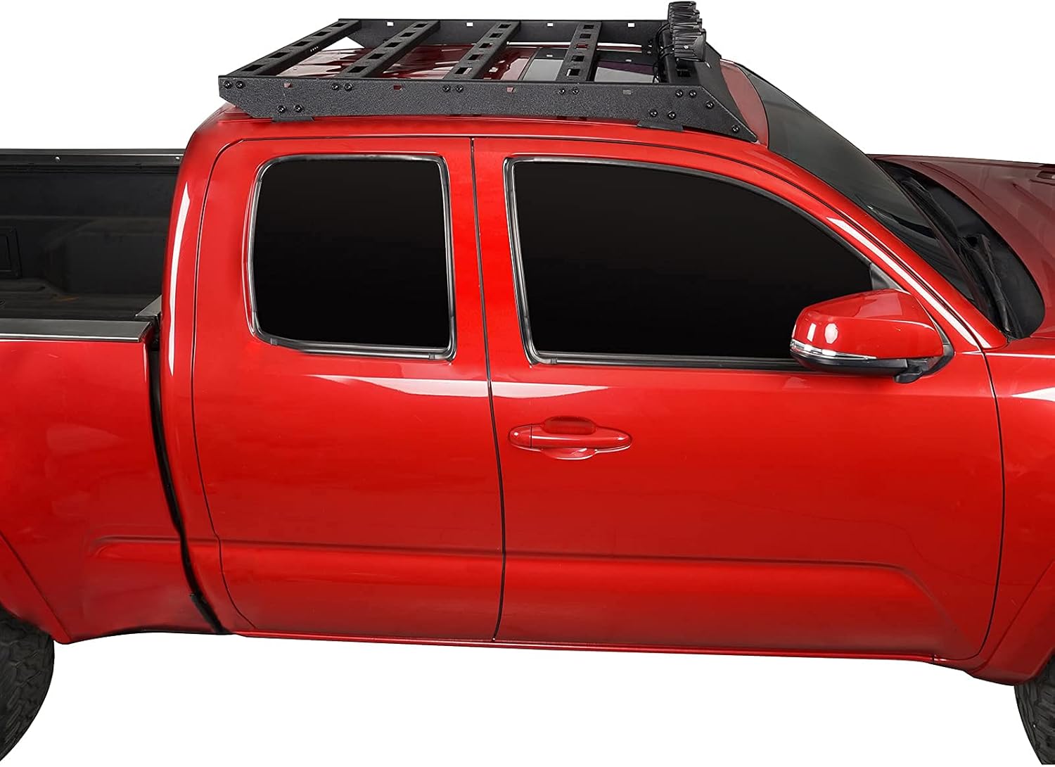 Roof Rack Cargo Carrier Crossbars Basket with LED Lights for Toyota Tacoma 05-22 Access Cab 2nd 3rd Gen Pickup Truck L931
