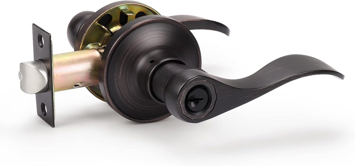 6 Pack Oil Rubbed Bronze Passage Door Levers D2982