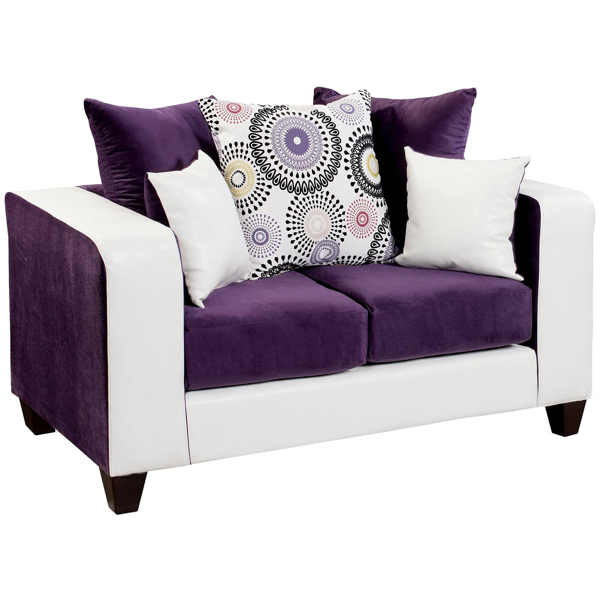 Espresso Chenille Loveseat L18735