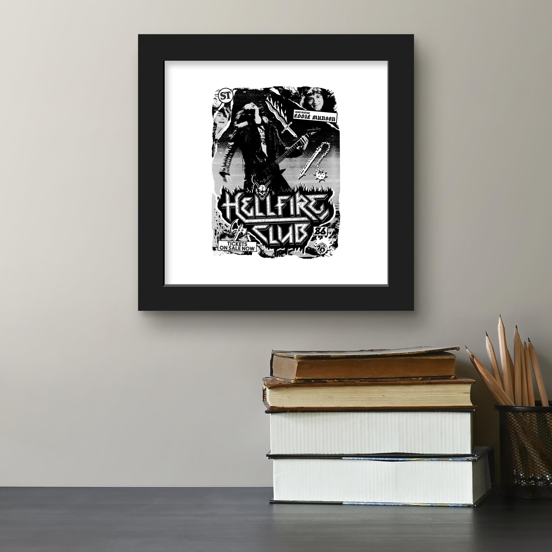Black Framed Wall Art, 12" x 12" X611907