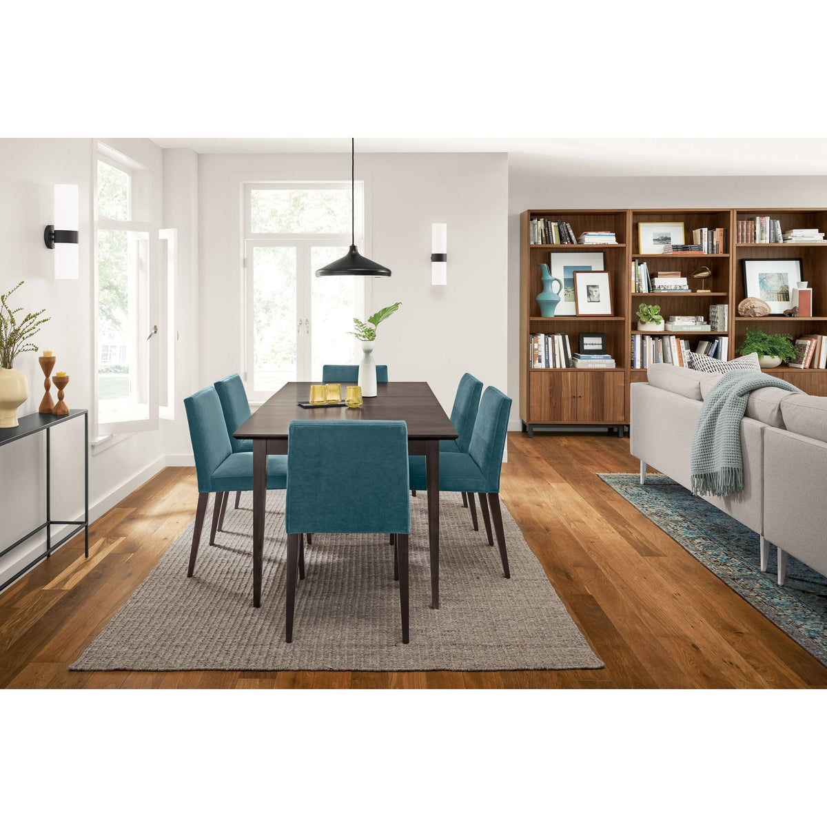 Sage Green Grey Slim Console Table S7677