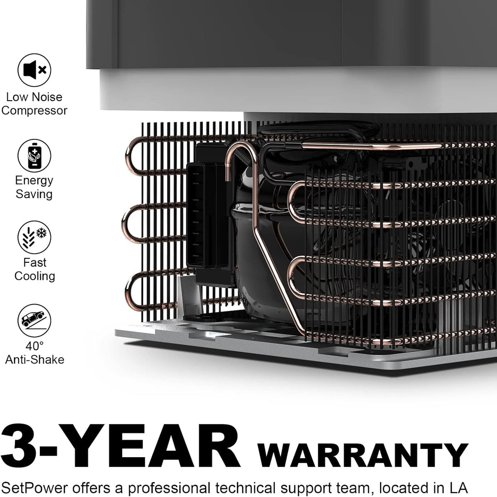 Portable Freezer Fridge, 12 volt Refrigerator, 42 Quarts X80789