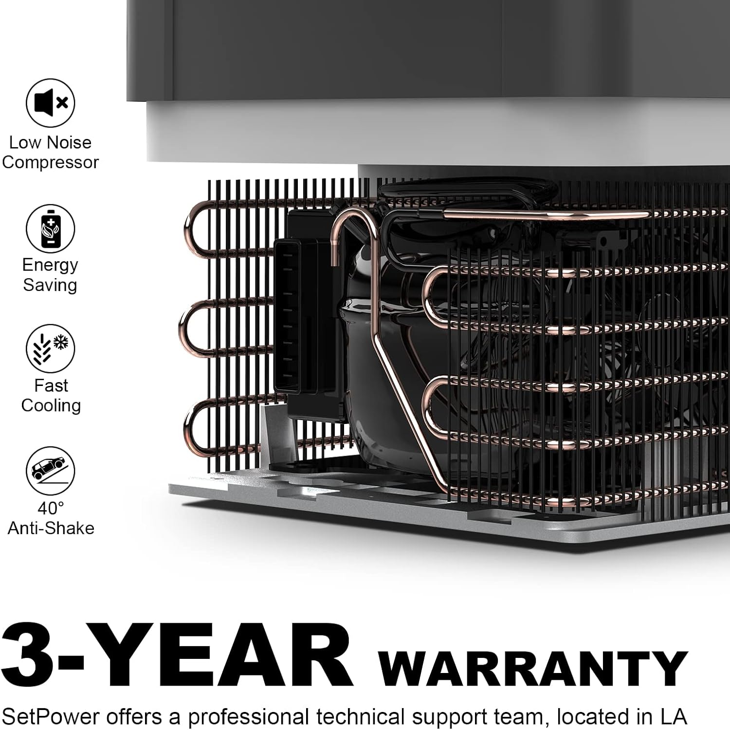 Portable Freezer Fridge, 12 volt Refrigerator, 42 Quarts X80789